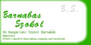 barnabas szokol business card