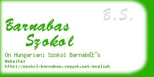 barnabas szokol business card